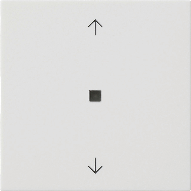 1St. Gira 538227 System 3000 Bedienaufsatz BT Pfeilsymbole, S3000, Reinweiß seidenmatt