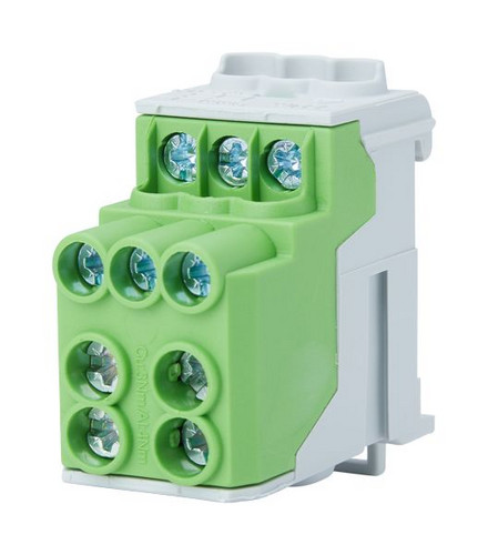 3St. F-Tronic UVB100gnge Unterverteilungsblock 100A, 1-polig, gn/ge, UVB100gnge 7110208