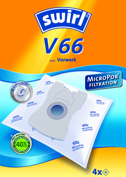 1St. SWIRL V 66 MP 4ER Staubsauger-Beutel MicroPor