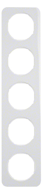 1St. Berker 10152189 Rahmen 5fach R.1 polarweiß glänzend