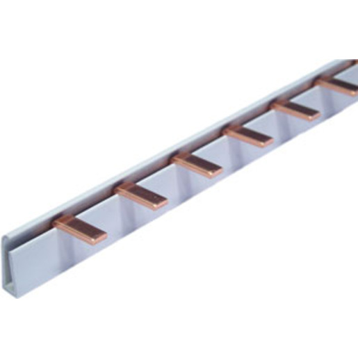 1m Phasenschiene Steg 10mm², 1-phasig, 1000mm, isoliert, 1m Phasenschiene Steg 10mm², 1-phasig, 1000mm, isoliert,...
