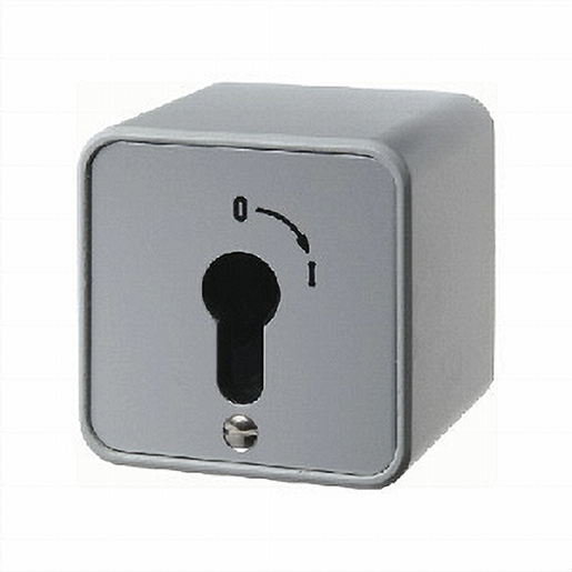 1St. Berker 4466 Schlüsselschalter Ap für Profil-Halbzylinder Druckguss IP44...