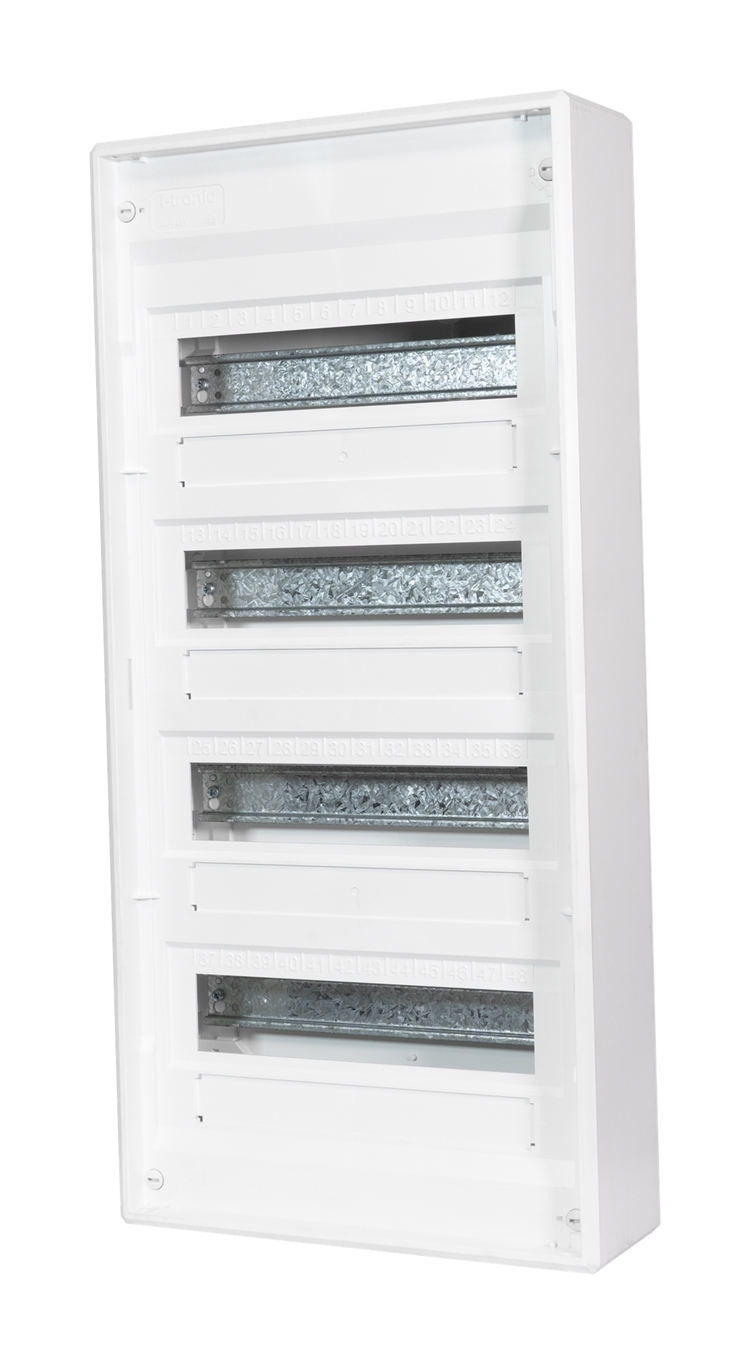 1St. F-Tronic VISION48+8 AP Kleinvert. VISION 4r., VISION48+8, mit Steckklemme 7220213