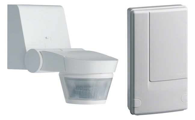 1St. Hager Funk AP Kit Bewegungsmelder TRE720 Batt. + AP Ausgang 10A quicklink