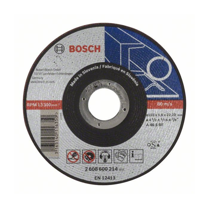 1St. Bosch 2608600214 Trennscheibe gerade Expert for Metal AS 46 S BF, 115 mm, 1,6 mm Trennscheibe gerade Expert for Met