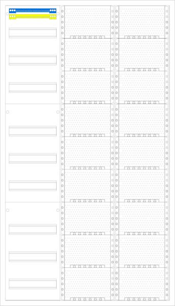 1St. F-Tronic VS3-9-M2 AP Medienverteiler VS3-9-M2, 3-feldrig, 9r, mit MVAP1 7110299