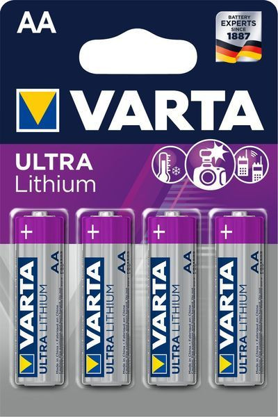 1Pk Varta Professional Lithium Mignon 6106 1,5V **Blister a 4 Stück**