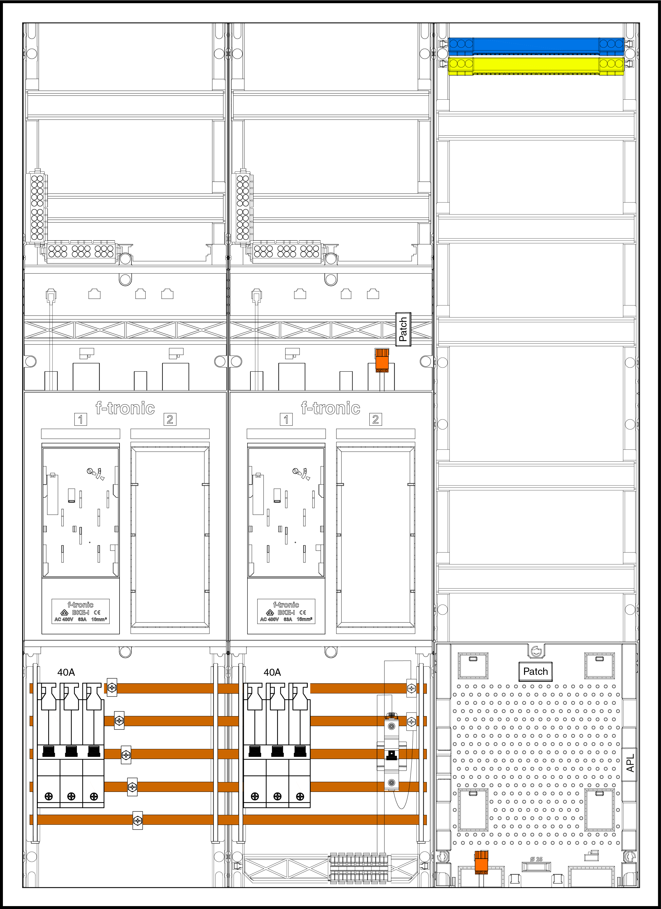 1St. F-Tronic EHZ732APZ40B6 EHZ732APZ40B6, 2 ZP, 2 DS, 2 R, 1 VAPZ inkl. APL, SLS 40A, SPVGB6, 2 PPV, 1 PL150 7195594