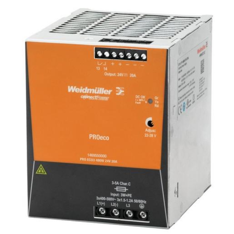 1St.Weidmüller PRO ECO3 480W 24V 20 Gleichstromversorgung, 480 W, 20 A @ 55