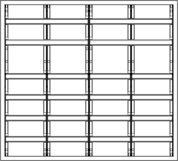 1St. F-Tronic VS4-6-RK Verteilerschrank VS4-6-RK, 4-feldrig, 6r, Reihenklemmen, 950x1050x210mm 7110716