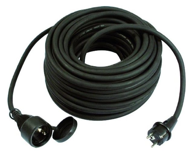 1St. Protec.class PGVL 315-5S Gummi-Verlängerung 5m H05RR-F3G1,5 sw