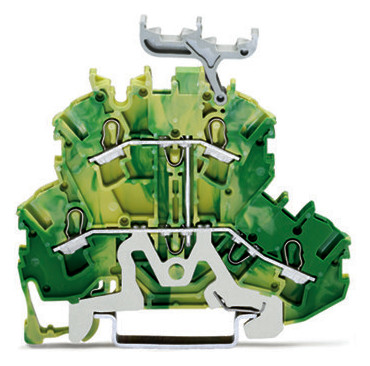 50St. Wago 2002-2237 Doppelstockklemme 0,25- 2,5(4) qmm grün-gelb