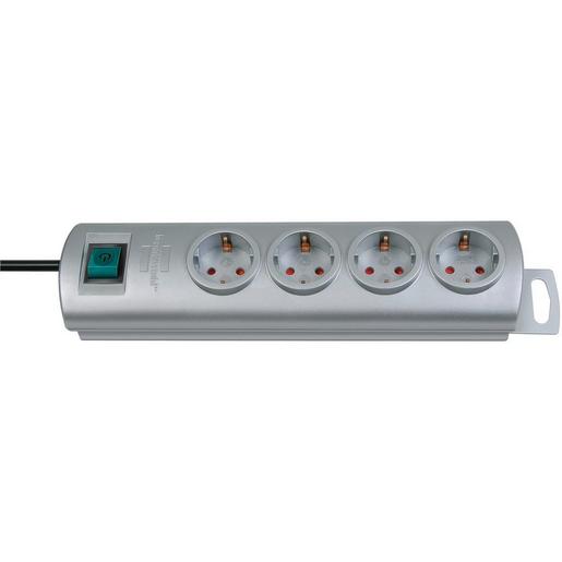 1St. Brennenstuhl 1153390124 Primera-Line Steckdosenleiste 4-fach silber 1,5m H05VV-F 3G1,5