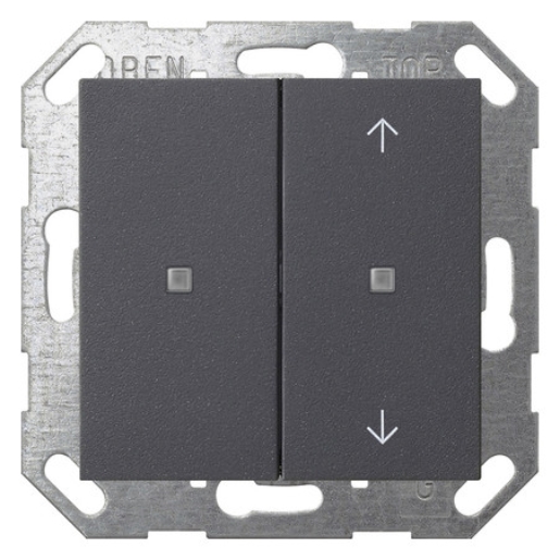 1St. Gira KNX Taster Wippe 2f 517528 unbedruckt/Pfeile System 55 Anthrazit