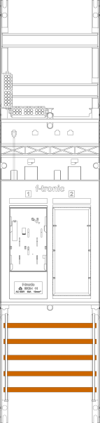 1St. F-Tronic ER6DS Zählerfeld ER6DS, 1-feldrig, H=1050mm, 1-eHZ mit DS, 1 Res. 7141150