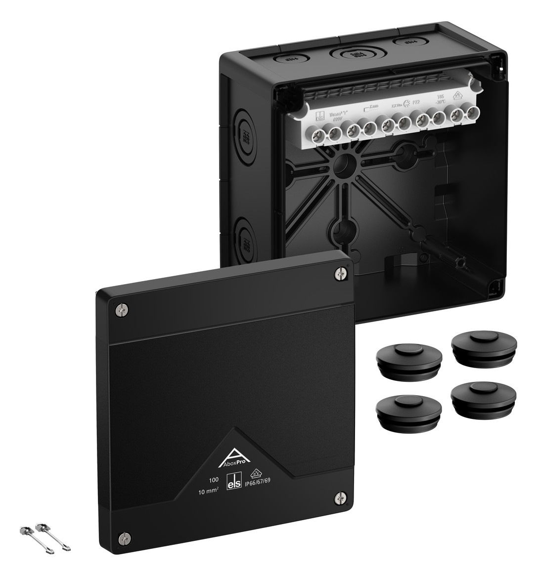 1St. Spelsberg Abox Pro 100-102/sw Abzweigkasten, Schutzart IP66/IP67/IP69