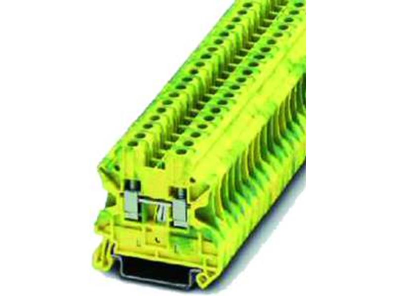 1St. Phoenix UT 4-PE Schutzleiter-Reihenklemme Schraubanschluss Anzahl der Anschlüsse: 2 0,14 mm² - 6 mm² AWG: 2