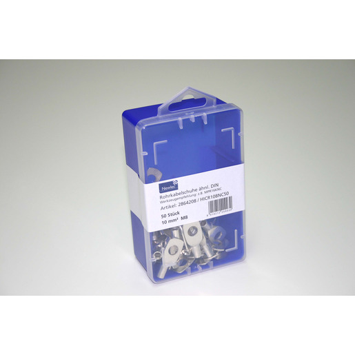 1St. = 50 Stück Rohrkabelschuh 10 mm² M8 verzinnt