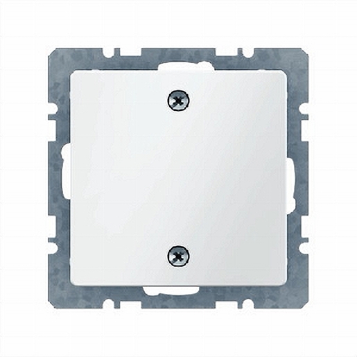 1St. Berker 10096079 Blindverschluss mit Zentralstück und Schraubbefestigung Q.1/Q.3 polarweiß, samt