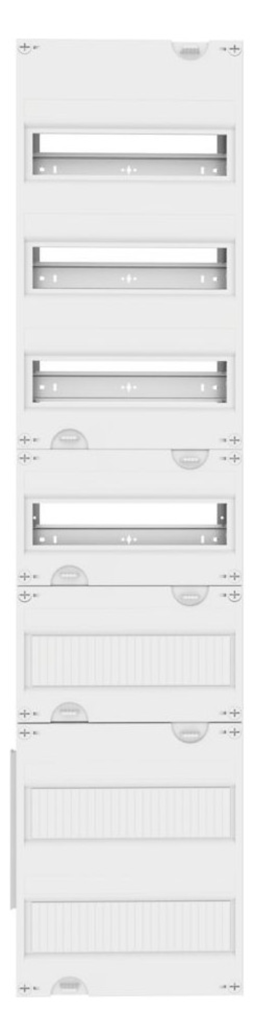 1St. Eaton ZSD-V17/APZ/ZRFZ Verteilerfeld ZSD Höhe 1050mm, Breite 250mm, 4-reihig, 1-feldig, PE/N Steckklemmen, mit APZ unten + zRfZ entsprechend §14a EnWG.