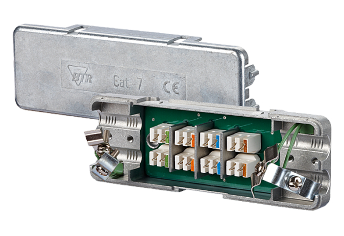 1St. BTR 130863-E Kabelverbinder Cat.7 8pol. vollgeschirmt, grau