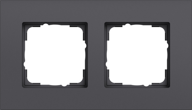1St. Gira 0212408 Abdeckrahmen 2f Gira Esprit aluminium anthrazit matt