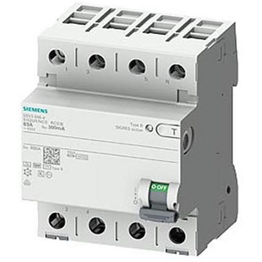 1St. Siemens 5SV3346-4KK14 FI-Schutzschalter, 4-polig, Typ B+, kurz