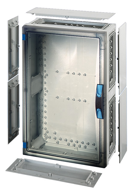 1St. Hensel FP 0461 ENYSTAR-Leergehäuse, Einbaumaße 486x306x136mm, transparenter Tür 68000310 FP0461