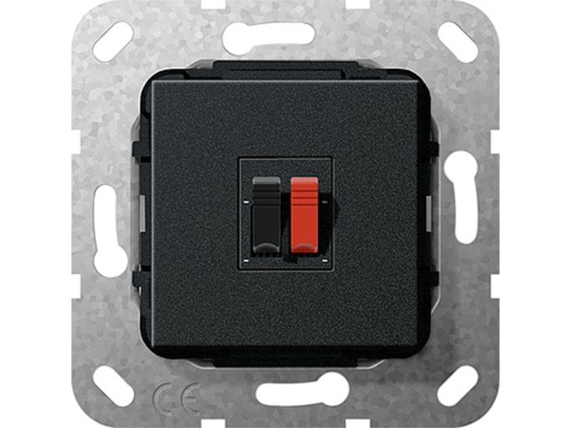 1St. Gira 569210 Lautsprecher Anschluss 1fach Einsatz Schwarz matt