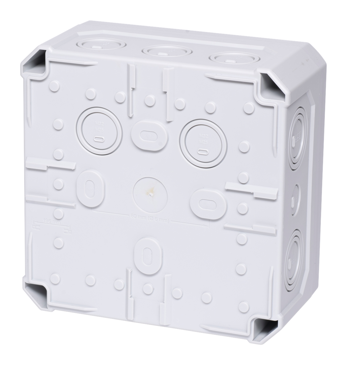 1St. F-Tronic NFK18gr FR-Abzweigkasten 180x180x93mm, Ausbrechöffnungen IP66, PS, grau, NFK18gr 7340193