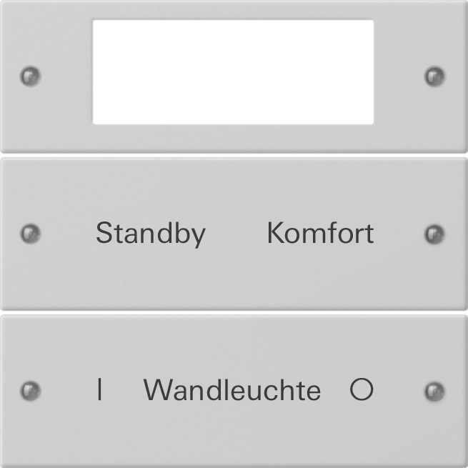 1St. Gira 2212015 Wippenset 2f Plus beschr. System 55 Grau m(lack.)