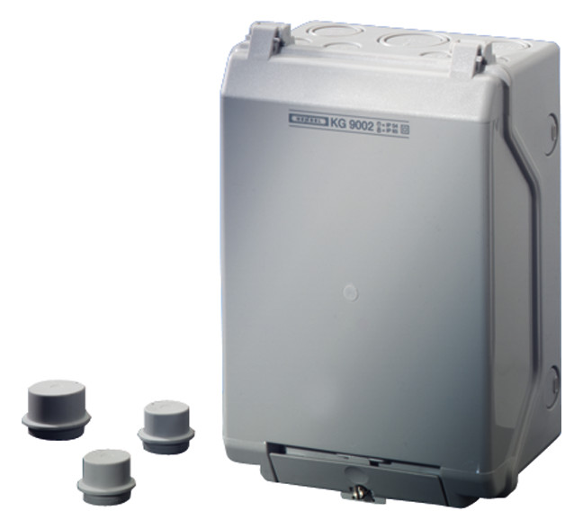 1St. Hensel KG 9002 IN KV-Leergehäuse, Einbaumasse bei eingeb. Montageplatte 133x205x95 mm 33001001 KG9002IN