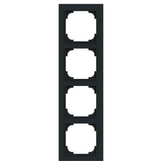 1St. Busch-Jaeger 1724-4Rahmen 4-fach schwarz matt 1St. Busch-Jaeger 1724-4Rahmen 4-fach schwarz matt