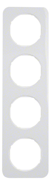 1St. Berker 10142189 Rahmen 4fach R.1 polarweiß glänzend