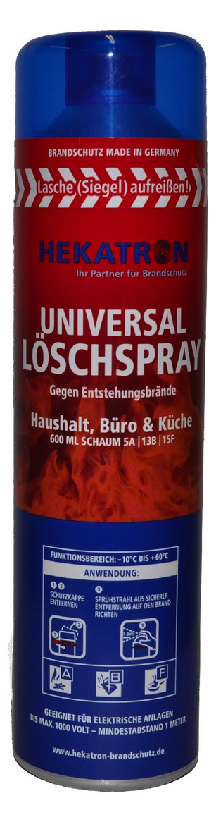 1St. Hekatron FLS Feuerlöschspray für Haus Büro Küche