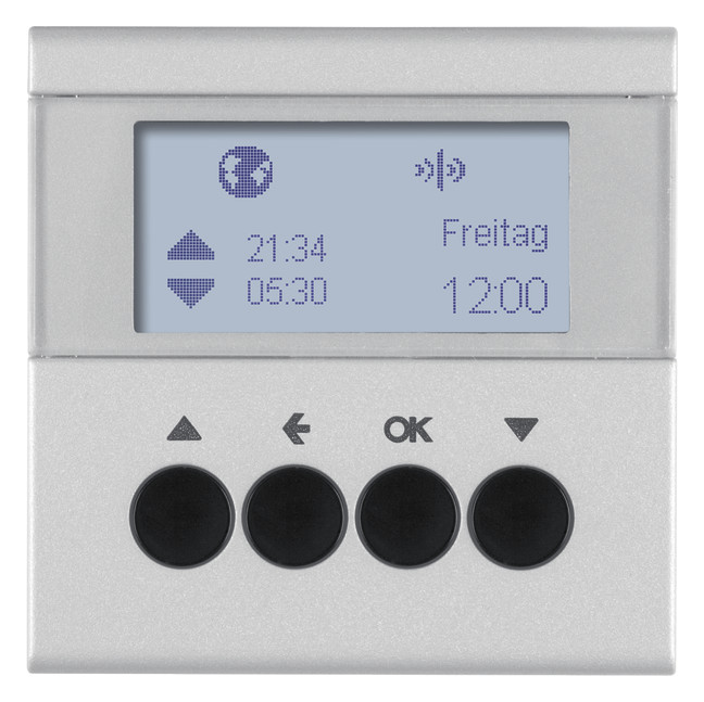1St. Berker 85745183 KNX-Funk Jalousie-Schaltuhr quicklink B.7 alu, matt