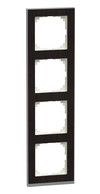 1St. Merten MEG4040-3671 M-Pure Decor-Rahmen, 4fach, Wenge/aluminium, M-Pure Decor