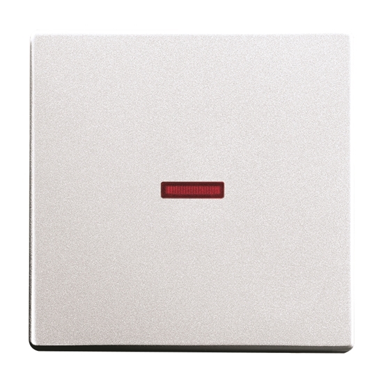 1St. Busch-Jaeger 1789-83 Wippe für Kontrollschalter mit kleiner roter Kalotte Busch-axcent alusilber