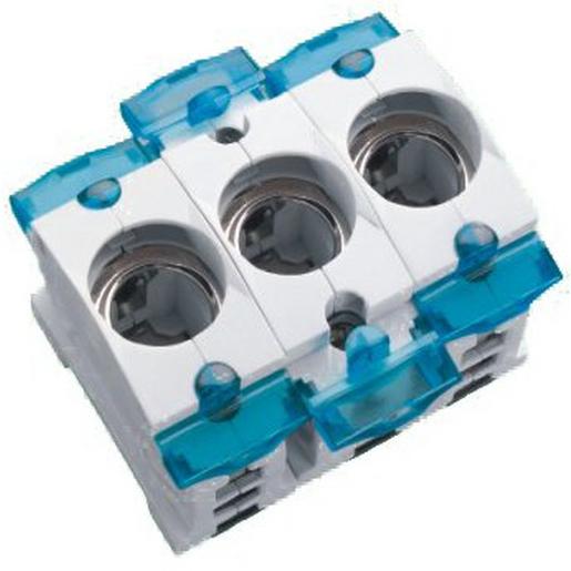 1St. Wöhner 31302 D0-Einbau-Sicherungssockel E 14 / 16 A / 3P berührungsgeschützt