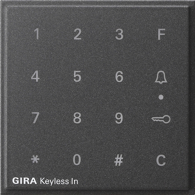 1St. Gira 851367 Aufsatz Codetastatur Gira TX_44 Anthrazit