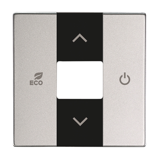 1St. Busch-Jaeger 6235-83 Zentralscheibe, für Raumtemperaturregler Busch-free@home alusilber