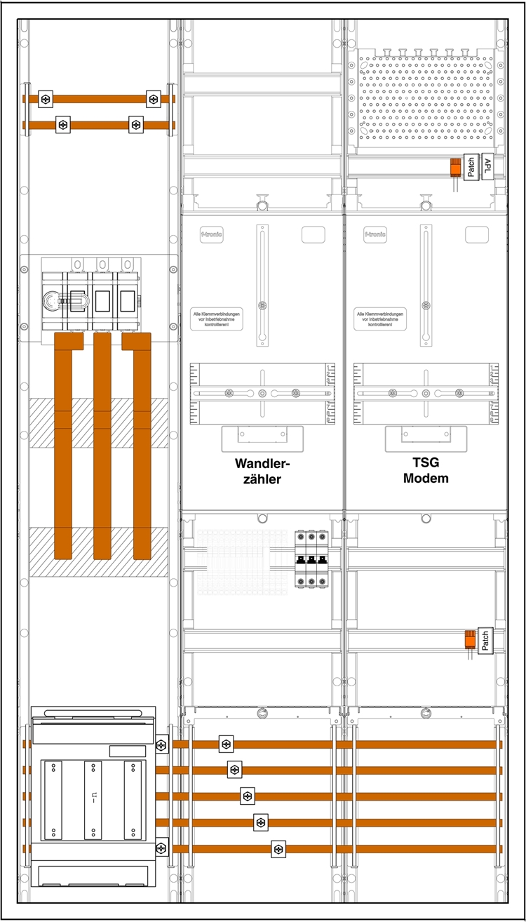 1St. F-Tronic 3HZ931TAPZW200FNN Wandlerschrank 3.HZ 200A, 3HZ931TAPZW200FNN,NH1-Trenner, Wandlertrennklemme FNN 7198252