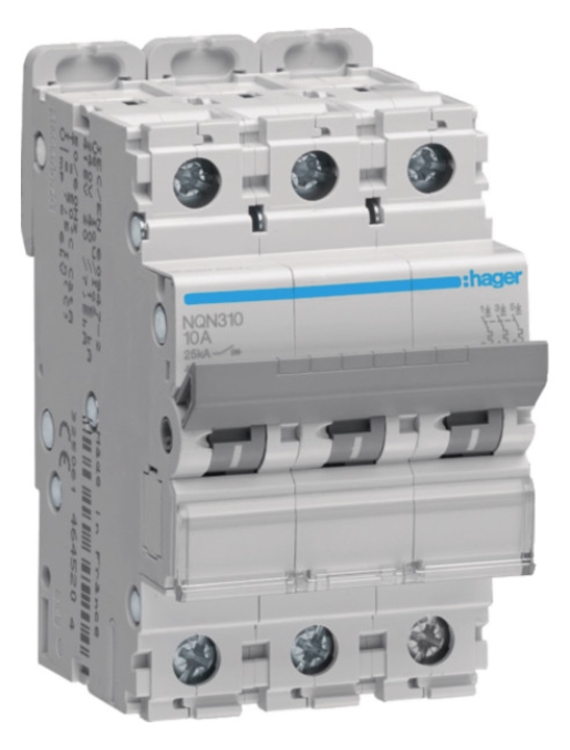 1St. Hager NQN310 LS-Schalter 3P 25kA B-10A 3M