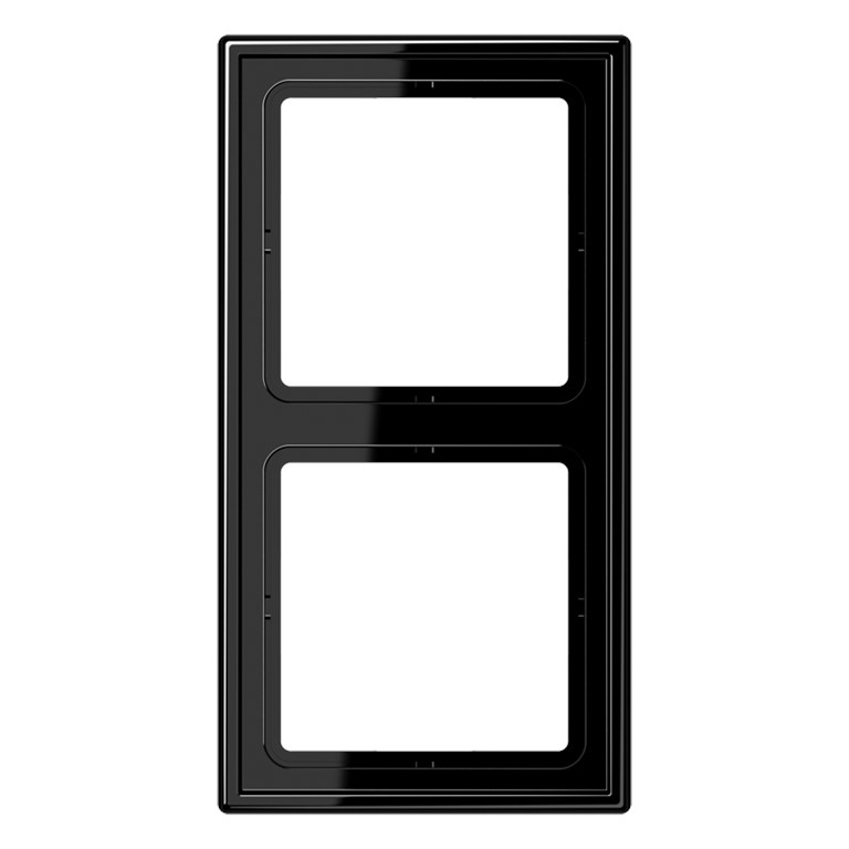 1St. Jung LS982SW Rahmen 2fach für waagerechte und senkrechte Kombination schwarz LS 982 SW