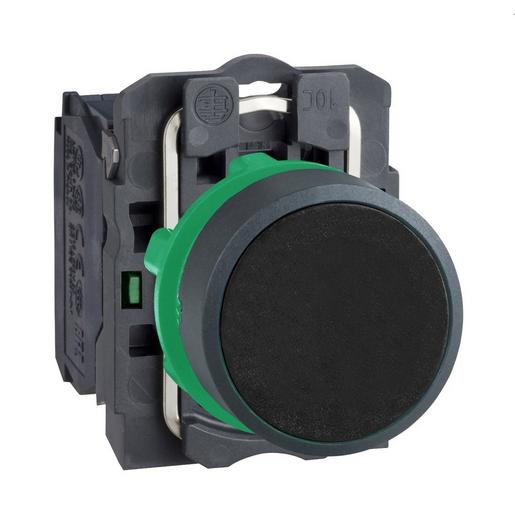 1St. Schneider Electric XB5AA21 Drucktaster, flach, schwarz, 1S, tastend