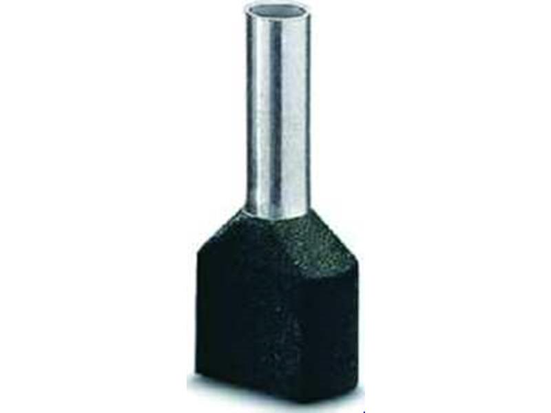 100St. Phoenix Contact AI-TWIN 2X 1, 5 - 8 BK Aderendhülsen HülsenL=8 mm L=16 mm schwarz 3200823 100St. Phoenix AI-TWIN 2X 1, 5 - 8 BK Aderendhülsen HülsenL=8 mm L=16 mm schwarz 3200823