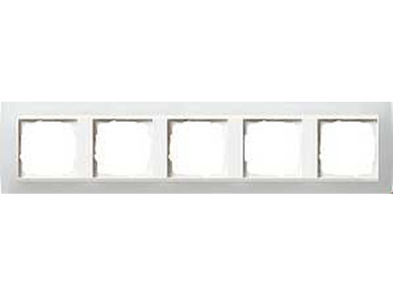 1St. Gira 0215334 Rahmen 5fach für Reinweiß Gira Event Opak Weiß