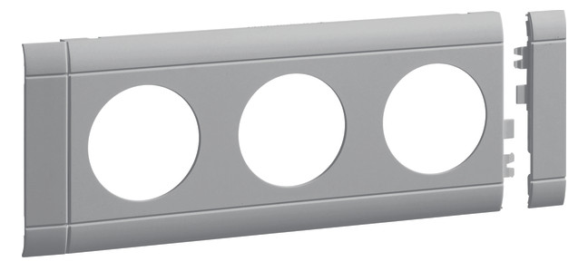 1St. Hager GB080307035 Blende 3-fach STD OT 80mm lichtgrau