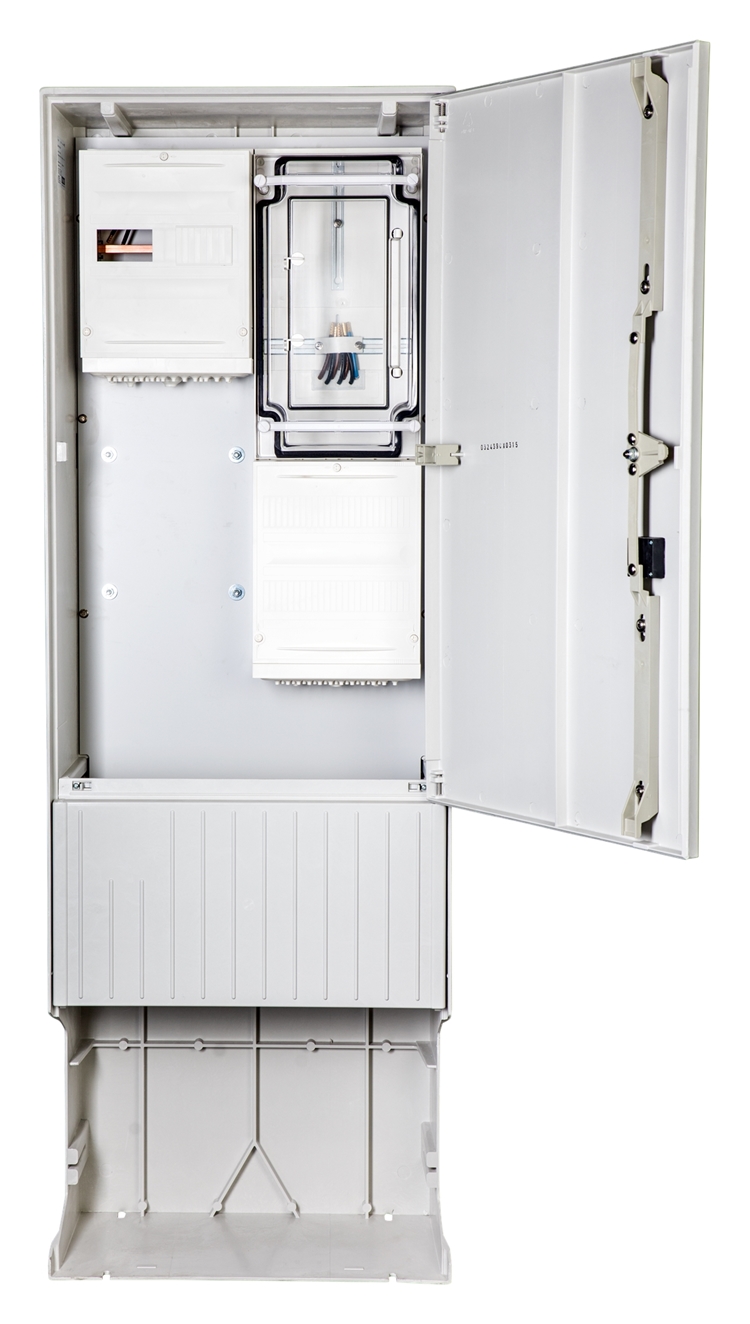 1St. F-Tronic ZSA172-2-ZK-HG Zähleranschlusssäule 2-feldrig, H=1710mm, 3.HZ, Haube geschl., ZSA172-2-ZK-HG 7160003