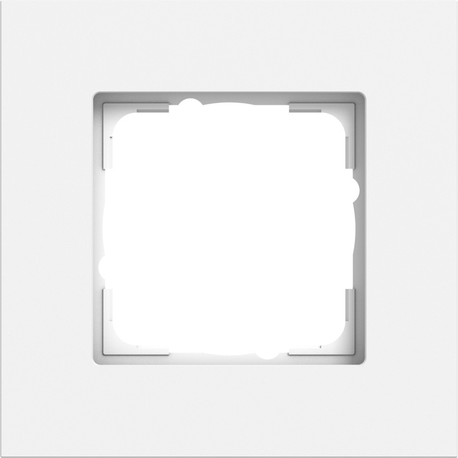 1St. Gira 0211407 Abdeckrahmen 1f Gira Esprit aluminium reinweiß matt